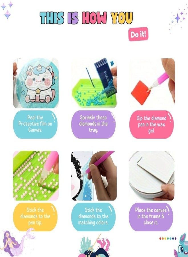 Tinker Squad Diamond Painting Art DIY Kit for Kids Girls | DIY Diamonds Gem Art and Craft Kit for Kids Girls | Diamond Painting Set Kit for Women | Diamond Crystal Art Painting Art & Craft Kits for Kid - Image 5